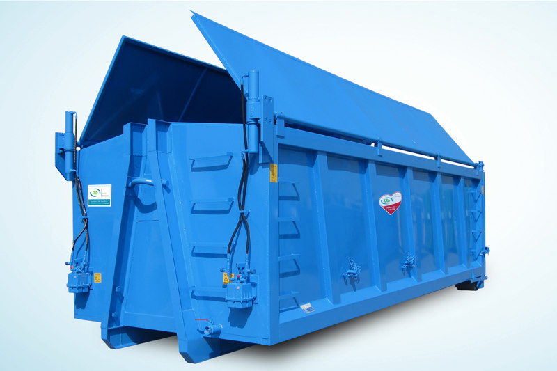 Cover with double hydraulic lids