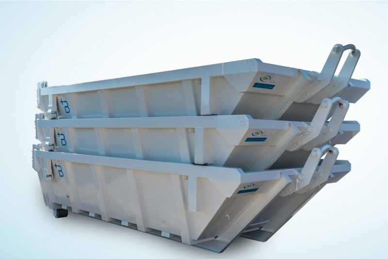 Stackable roll-off containers